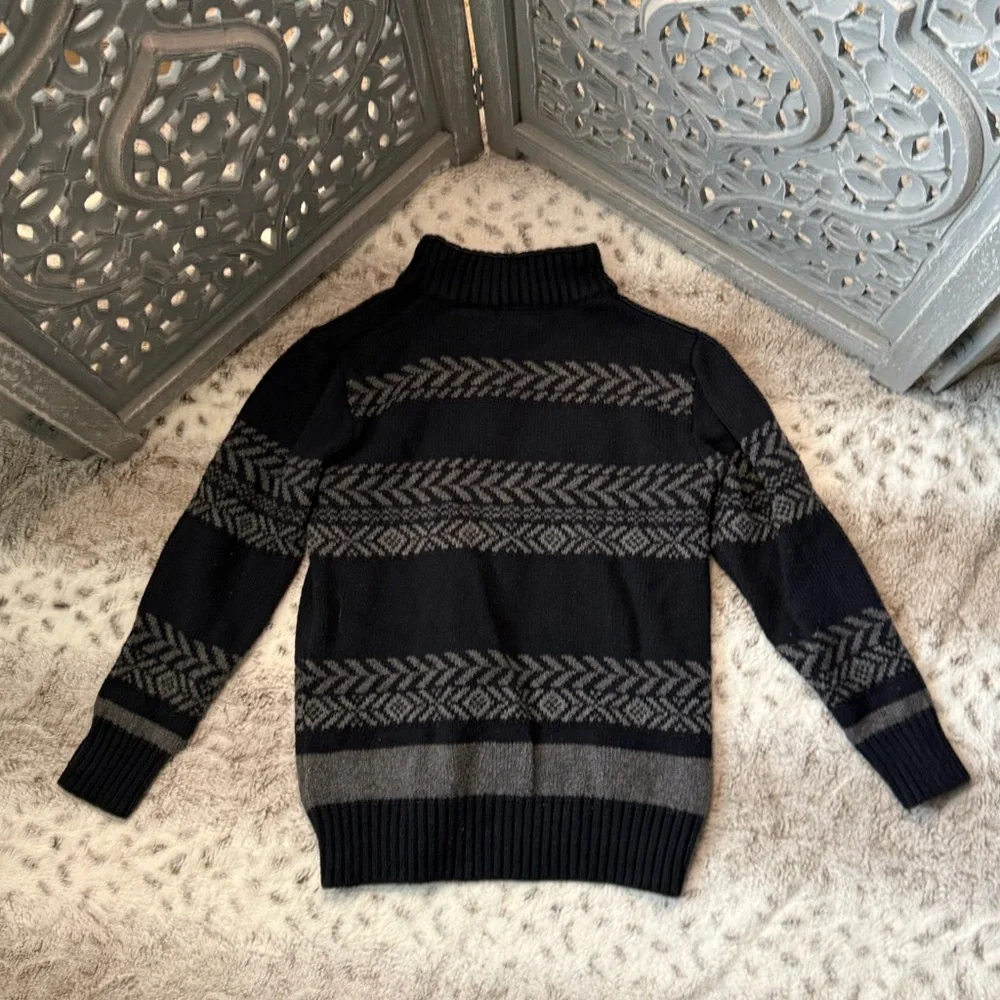 GAP Kids mock neck half zip sweater boys small motorcycle biker Kidcore winter